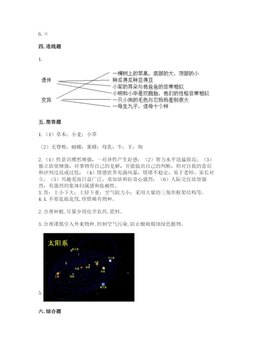 教科版六年级下册科学期末测试卷（综合卷）.docx