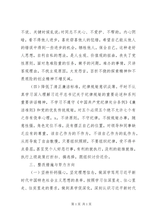 专题民主生活会对照检查材料 (2).docx