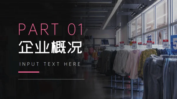 服装品牌纺织企业介绍通用PPT模板