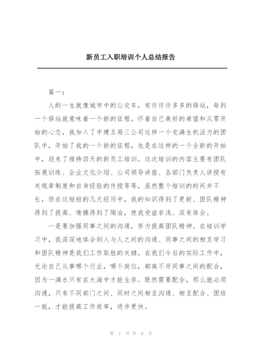 新员工入职培训个人总结报告.docx