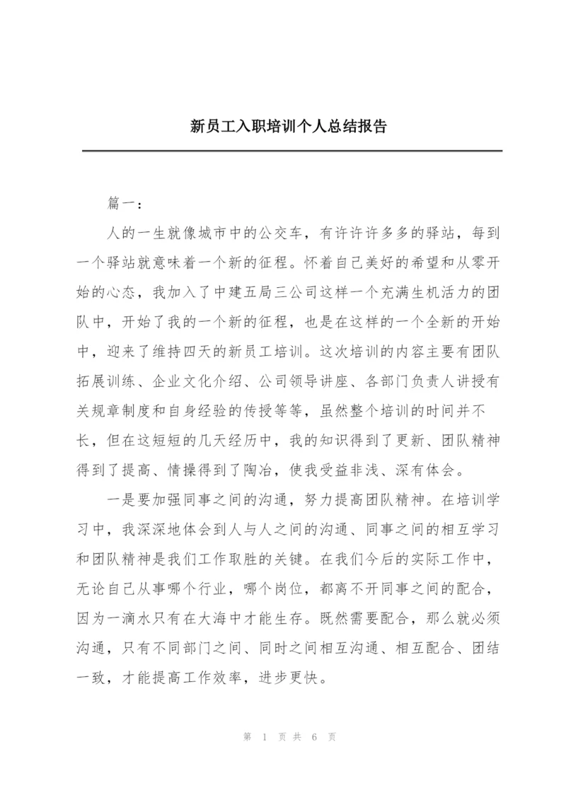 新员工入职培训个人总结报告.docx