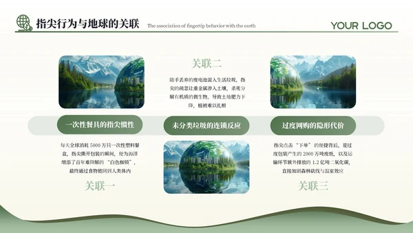 绿色商务风公益环保通用PPT模板