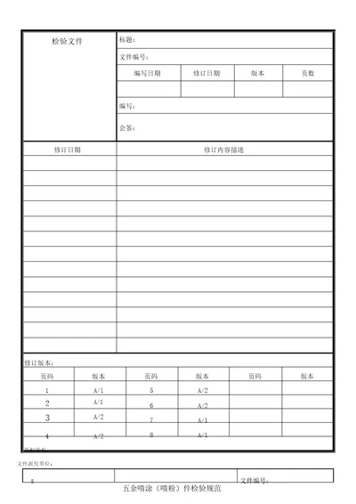 五金喷涂喷粉件检验规范