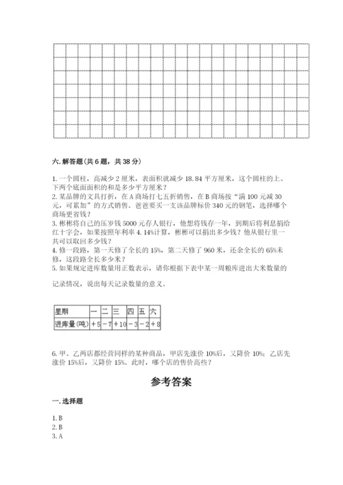 六年级下册数学期末测试卷精品【预热题】.docx