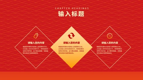 红色中国风虎年大吉新年节日庆典PPT模板