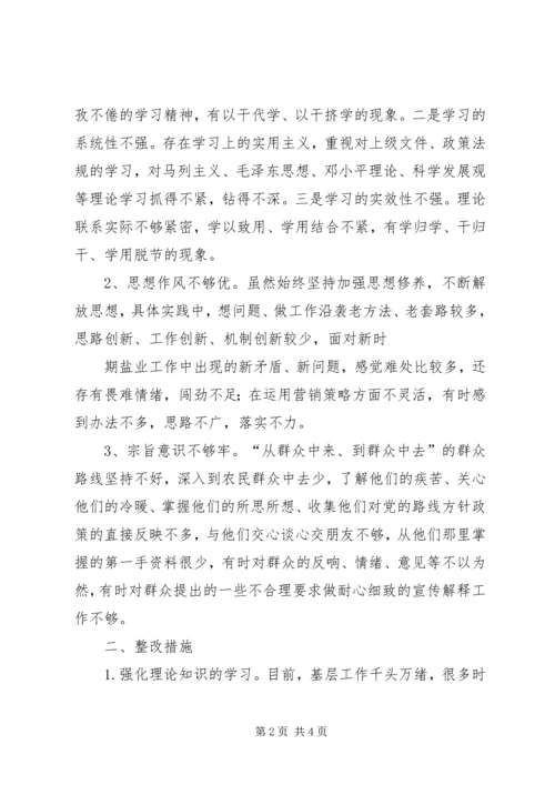 保持党的纯洁性活动六查六看剖析材料[范文].docx