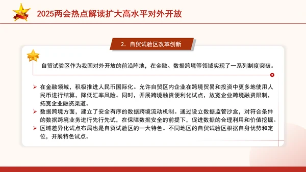 2025两会热点解读扩大高水平对外开放ppt