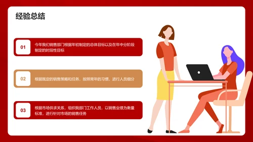 红色简约工作总结汇报PPT模板