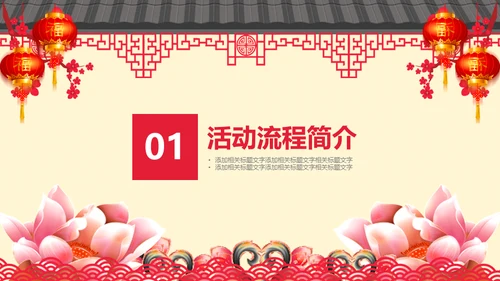 恭贺新禧过年新春拜年活动喜庆春节红灯笼通用PPT