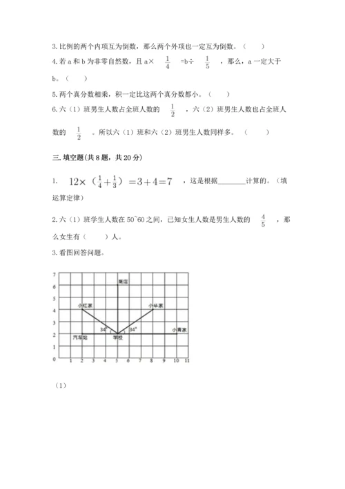 人教版六年级上册数学期中测试卷（名校卷）.docx