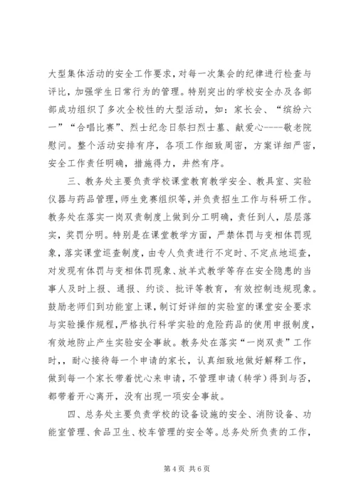 学校落实一岗双责情况汇报.docx