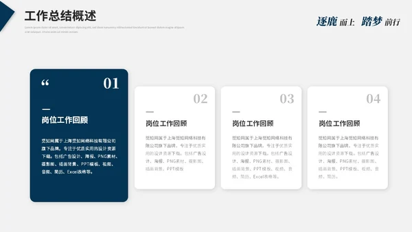 蓝色简约大气线条几何年度工作总结工作汇报述职报告ppt模板