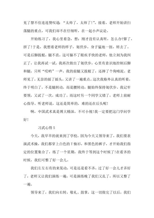 范文习武心得总结6篇.docx