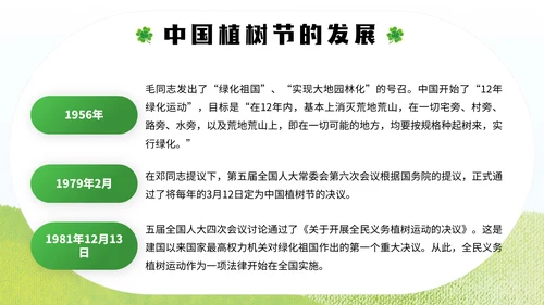 中国植树节通用PPT模板