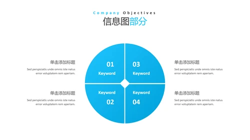 蓝色简洁风格公司简介商务通用PPT模板