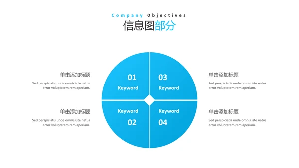 蓝色简洁风格公司简介商务通用PPT模板