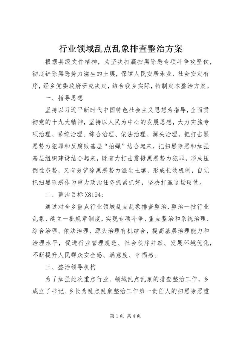 行业领域乱点乱象排查整治方案.docx