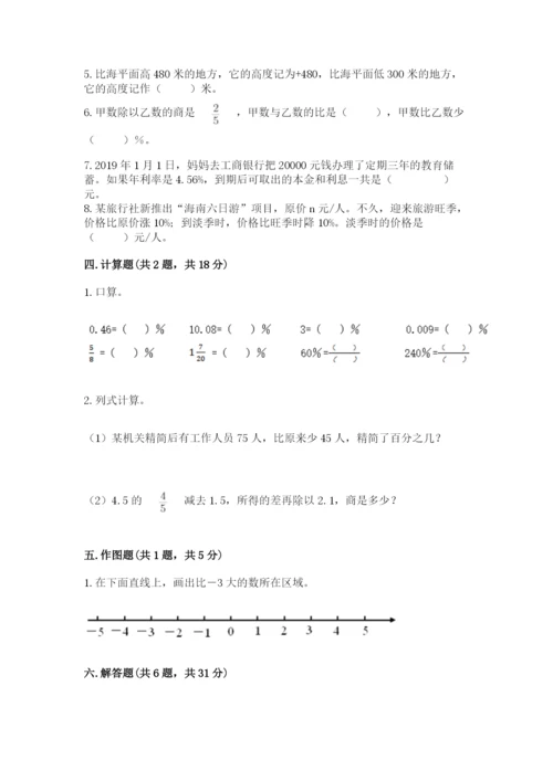 六年级下册数学期末测试卷（黄金题型）word版.docx