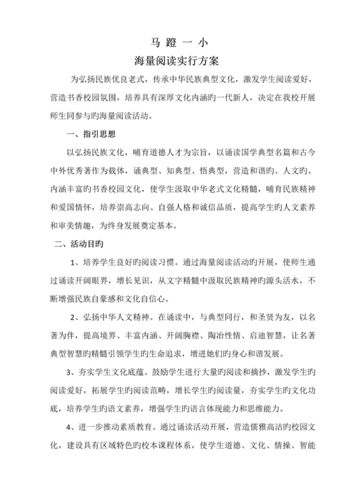 海量阅读专题方案.docx