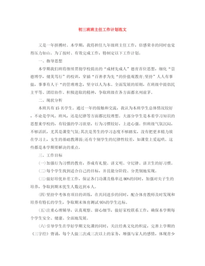 精编之初三班班主任工作计划范文.docx