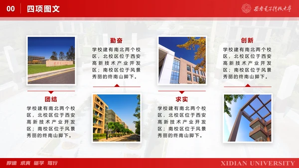 西安电子科技大学毕业论文答辩通用PPT模板