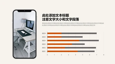 图表页-橙色简约风1项条形图