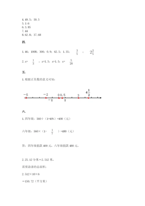 人教版数学小升初模拟试卷附参考答案【满分必刷】.docx