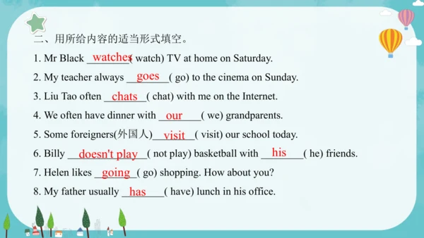 Unit 7 At weekends 复习课件(共25张PPT)-2024-2025学年译林版（三起