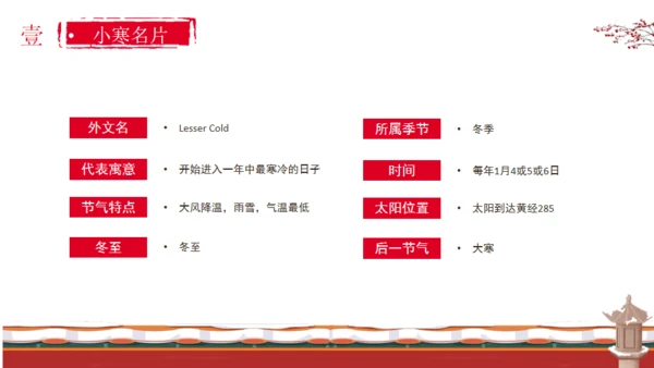 小寒节气通用PPT模板