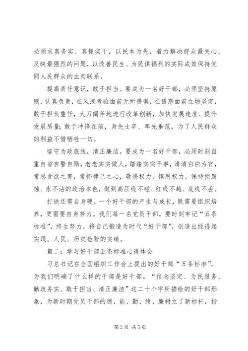 学习好干部五条标准心得体会 (2).docx