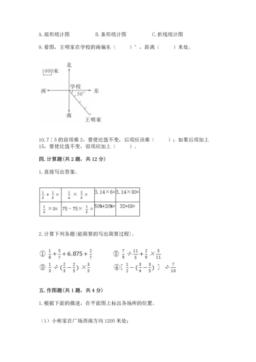 人教版六年级上册数学期末测试卷含答案下载.docx