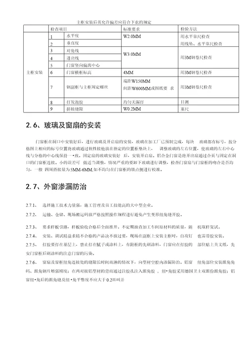 门窗防渗漏措施