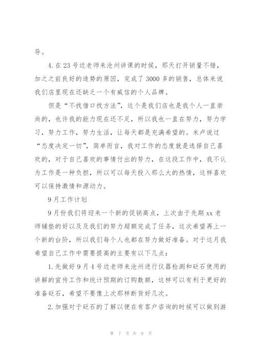 销售人员月度工作总结与计划范文【三篇】.docx