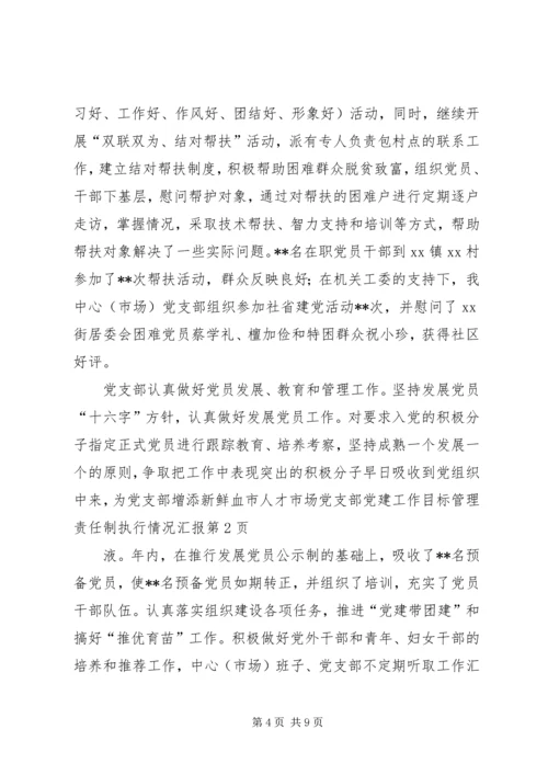 市人才市场党支部党建工作目标管理责任制执行情况汇报.docx