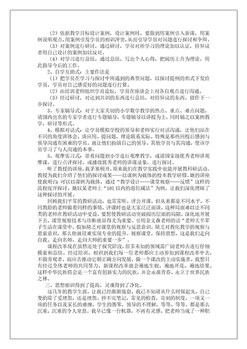 骨干优秀教师培训总结