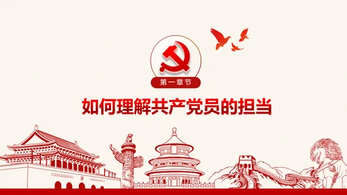 心怀责任勇于担当做合格党员微党课PPT