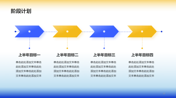 蓝色简约扁平工作总结PPT