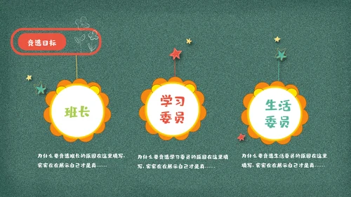 儿童班级竞选自我介绍学生个人简历ppt模板
