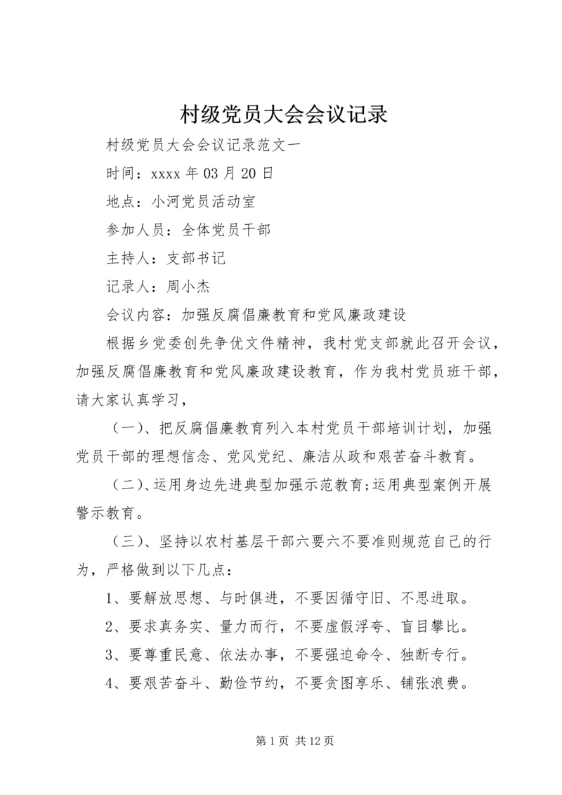 村级党员大会会议记录.docx