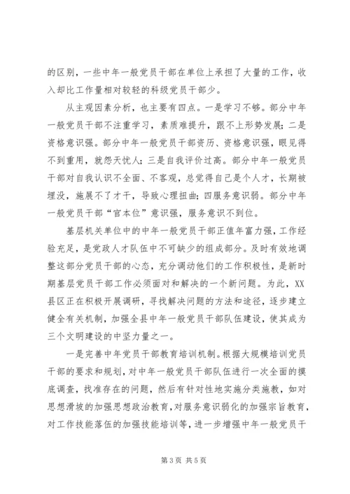 对机关单位中年一般党员干部不良心态的调查与思考 (7).docx