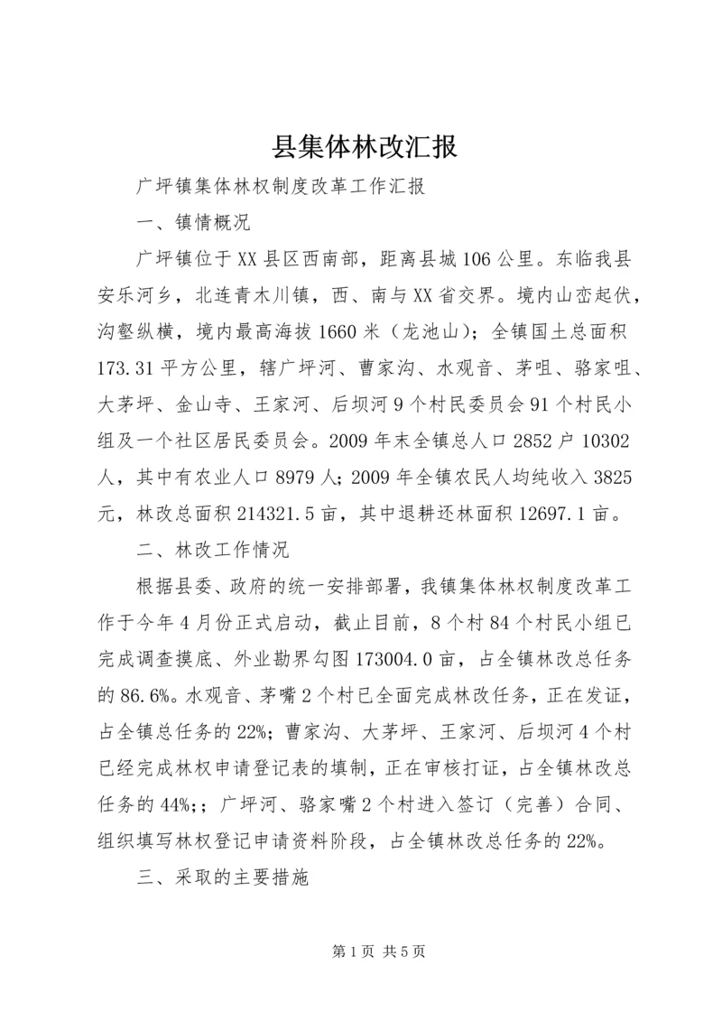 县集体林改汇报 (2).docx