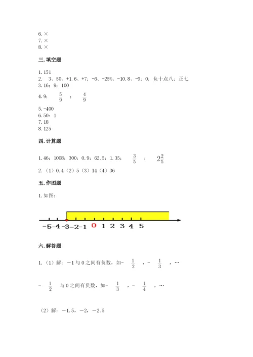 六年级下册数学期末测试卷（预热题）.docx