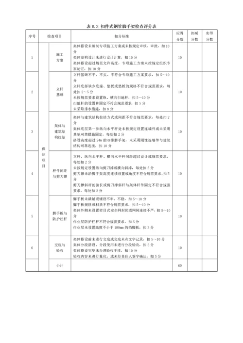 《建筑施工安全检查标准》JGJ59-XXXX附录(检查评分表).docx