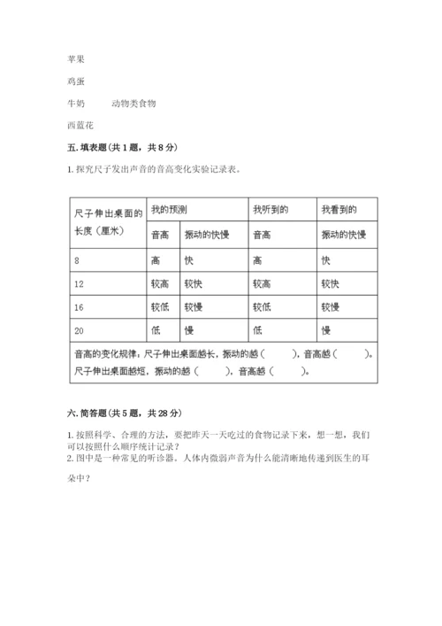 教科版四年级上册科学期末测试卷精品【a卷】.docx