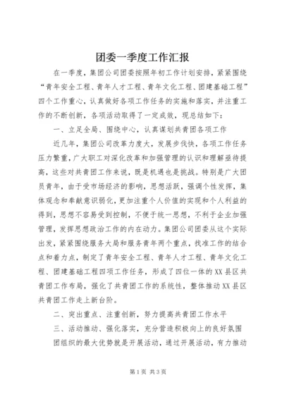 团委一季度工作汇报 (5).docx