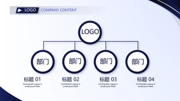 蓝色大气公司企业宣传简介介绍PPT