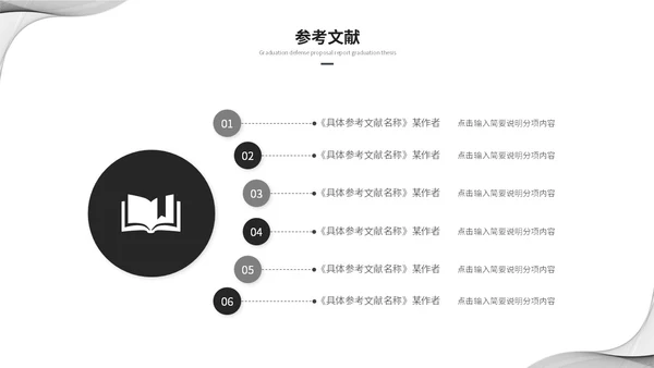 简约黑白流体线条毕业答辩毕业论文学术报告开题报告ppt模板