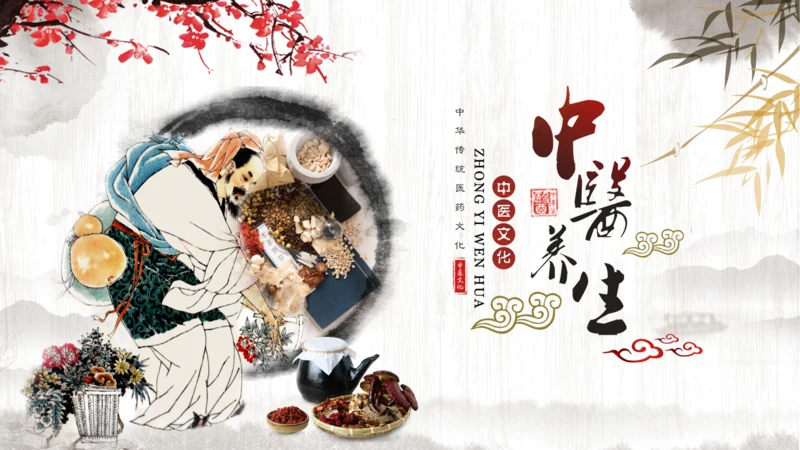 传统中医学中医院中医文化中草药PPT模板