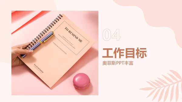 简约欧美风粉色工作汇报计划书PPT