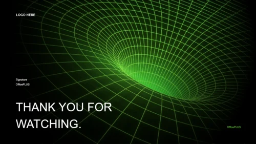 黑色新能源科技线条年终总结PPT素材